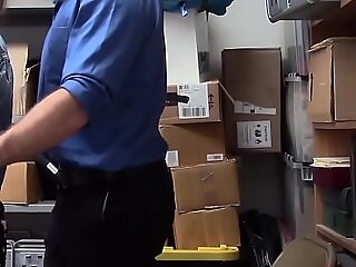 Store security fucks hot teen shoplifter