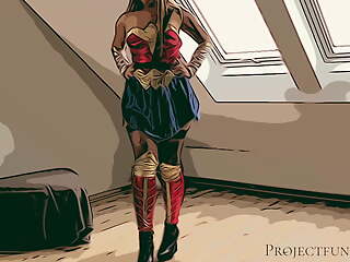 Wonder Woman Cosplay – used in the same way as a slut, projectsexdiary