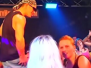 Umpteen gangbang on dance floor blow jobs stranger blondes troupe elsewhere fuck