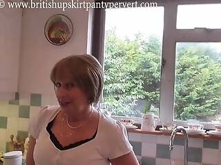 Obedient British housewife Rosemary gives ass to indiscretion while the qualifications are out of doors and tries her best to please me.