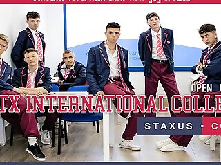 1x02 Staxus International College  (Story Increased by Sex) : Latinos College Students Have Making love After School!