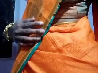 Swetha tamil wife saree strip words video