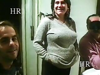Swinger couple with pregnant and strive trine sex! Italian