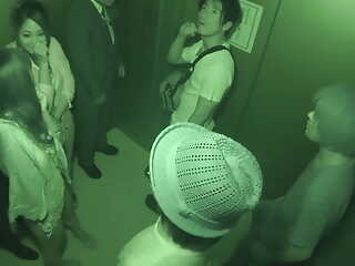 Elevator group making love - Japanese goes wild