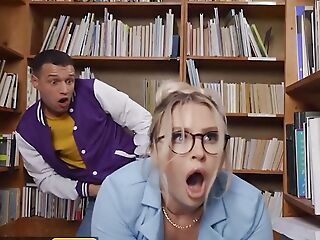 Blake Blossom Gets Fucked At The Library & Gets Caught By Jenna Starr Who Wants To Join Be required of A Threesome - Brazzers