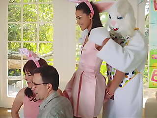 Teen fucks uncle dressed as A Easter Bunny