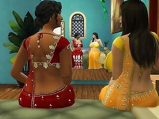 Hindi Version - Homophile aunty Manju strap-on fuck Lakshmi - Wickedwhims