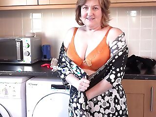 AuntJudysXXX - Your 58yo Curvy Mature Housewife Mrs. Kugar Sucks Your Cock in chum around with annoy Laundry Arena (POV)
