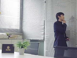 HOT HORNY ASIAN BOSS was fucked firm by her SECRETARY for a rise SEXY SLUT and Narration sexual intercourse