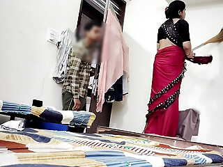 Indian horny maid bijli absence to process her house owner for her wet panty.