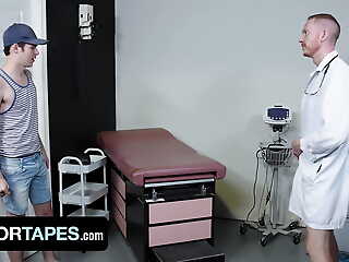 Perv Doctor Gives Fresh Patient His First Prostate Exam - DoctorTapes