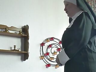 Busty Nun Takes a Fat Cock