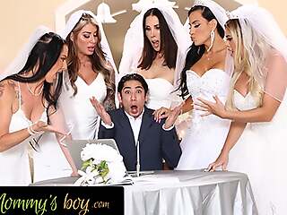 MOMMY'S BOY - Furious MILF Brides Reverse Gangbang Hung Wedding Planner Be advantageous to Wedding Planning Mistake