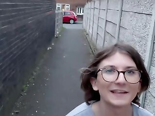 Risky Public Alleyway Gets My Trans Cock Enduring and Attainable for Sucking