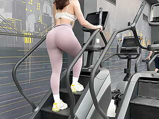 Gym , Pick Up Coupled with Estimated Fuck That Furuncle Ass Beyond Leggins