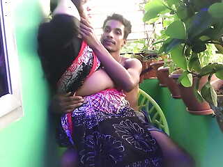 Bhabhi coupled with Devar have romantic sexual connection surpassing a catch balcony.