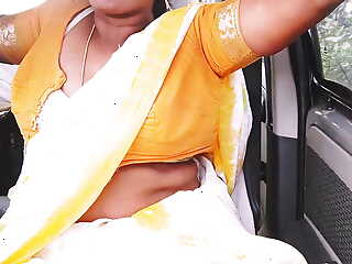 Car sex, indian saree maid long craving for sex with house owner, telugu dirty talks. Part-3