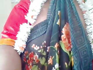 Telugu Blue Saree Aunty Undeceptive Bigboobs Sucking Puffed up Nipples Sucking Dirty Talking Telugu Audio