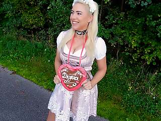 The most hurtful OKTOBERFEST WHORE Bavaria's AO 3LOCH fucked! XXL FACIAL + PISS