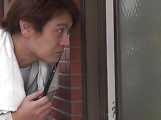 Japanese horny housewife Yui Misaki  masturbates alone on good terms uncensored.