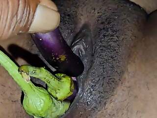 Today almost three brinjals in sister-in-law's pussy