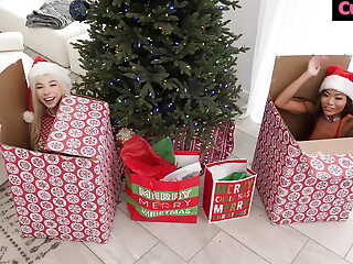 Christmas Cum Dumpsters! Kenzie And Vina Beg For Bushwa And Cum For The Holidays